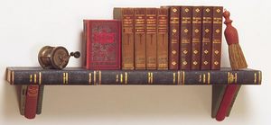 stacked book table legs