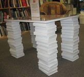 stacked book table legs