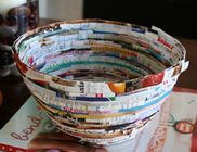 recycled magazine bowl