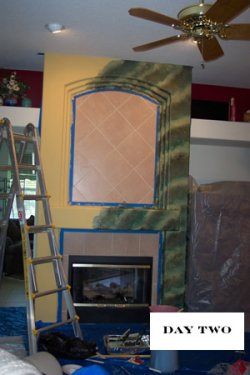 fireplace mantel